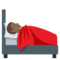 Person in Bed - Medium Black emoji on Emojione